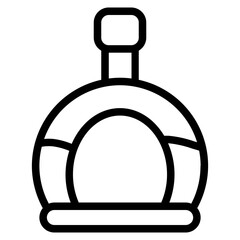 Circle perfume bottle Line Icon