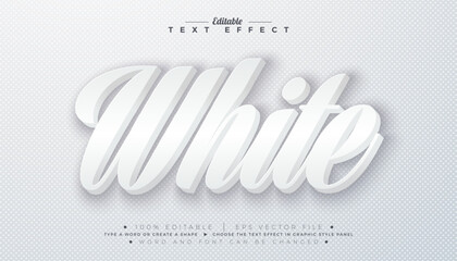 3D White Text Effect Design. Editable and Scalable Vector Graphic Style Effect with Shadow. and Typography Lettering on Dotted Background. Premium Illustration Template for Greeting Card, Flyer