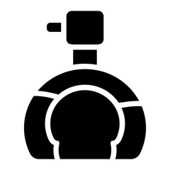 Circle perfume bottle Solid Icon