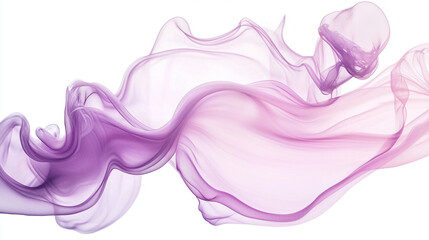Fototapeta premium Flowing lavender and purple smoke with soft gradient, abstract digital art with gentle motion