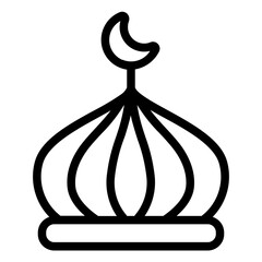 Mosque dome Line Icon © spacepixel