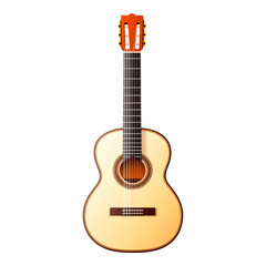 Fototapeta premium Elegant Classic Acoustic Guitar with Glossy Finish and Detailed Design, Perfect for Music Lovers, Performers, and Studio Settings, Showcasing Artistic Craftsmanship and Musical Artistry