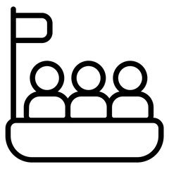 Refugee Line Icon