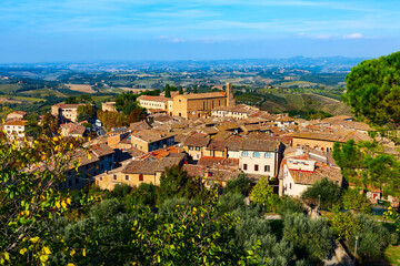 Obraz premium aerial view of San Gimignano, Tuscany, Italy