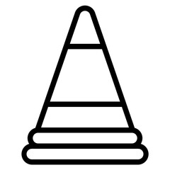 Traffic cone Line Icon