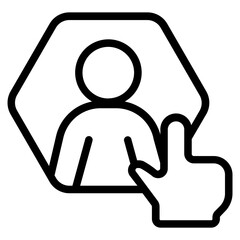 Choose account login Line Icon