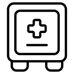 Obraz premium First aid kit Line Icon