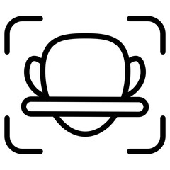Head tracking Line Icon