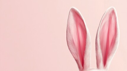 Adorable bunny ears against a soft pink background