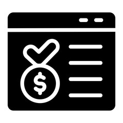 Subscription tax Solid Icon