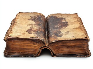 An antique book with a worn cover and yellowed pages, showcasing the beauty of vintage literature and history.