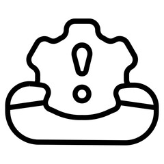 Urgent call Line Icon