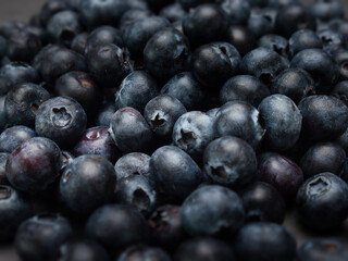A background image with blueberries in a detailed view and different levels of focus