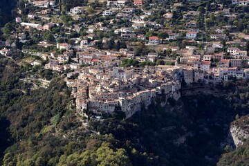 Fototapeta premium Tourettes sur Loup, vu d'avion