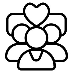 Loyal customer Line Icon