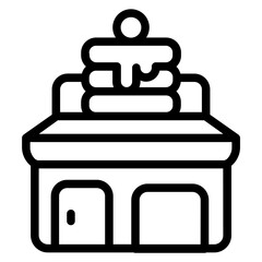 Pancake bakery Line Icon