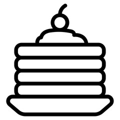 Pancake Line Icon