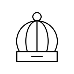 Baby hat icon logo sign set vector outline