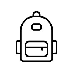 Backpack icon logo sign set vector outline