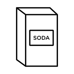 Baking soda icon logo sign set vector outline