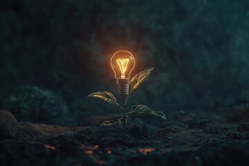 Dirt-covered light bulb