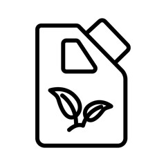 Biofuel canister icon logo sign set vector outline
