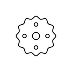 Biscuit icon logo sign set vector outline