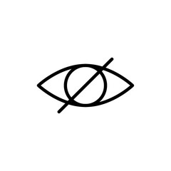 Blindness icon logo sign set vector outline