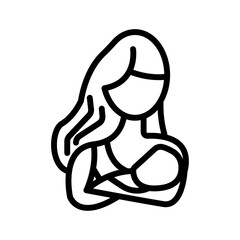Breastfeeding icon logo sign set vector outline