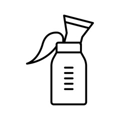 Breast pump icon logo sign set vector outline