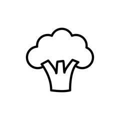 Broccoli icon logo sign set vector outline