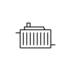 Car radiator Icon logo sign set vector outline