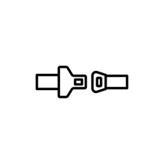 Car seat belt icon logo sign set vector outline