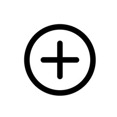 add_circle_create_expand_icon. Simple vector sign.