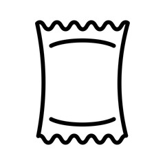 Chips bag icon logo sign set vector outline