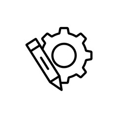 Customization icon logo sign set vector outline