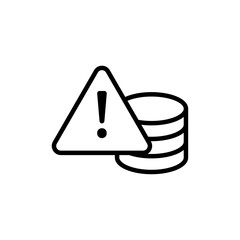 Data loss icon logo sign set vector outline