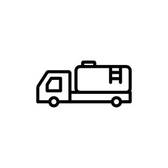 Fuel truck icon logo sign set vector outline