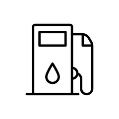 Gas station Icon logo sign set vector outline