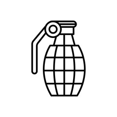 Hand grenade icon logo sign set vector outline