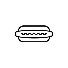 Hot dog icon logo sign set vector outline