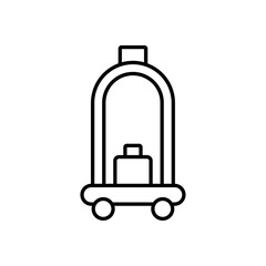 Hotel service icon logo sign set vector outline