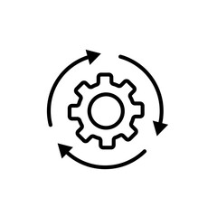 Implementation icon logo sign set vector outline