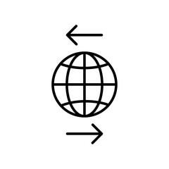 Import export icon logo sign set vector outline