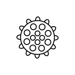 Massage ball icon logo sign set vector outline