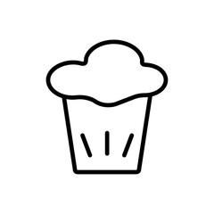 Muffin icon logo sign set vector outline