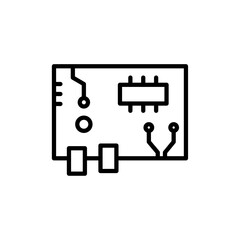 PCB icon logo sign set vector outline