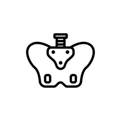 Pelvis icon logo sign set vector outline