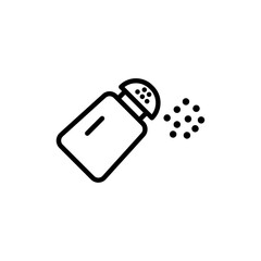 Pepper shaker icon logo sign set vector outline
