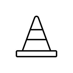 Road cone icon logo sign set vector outline